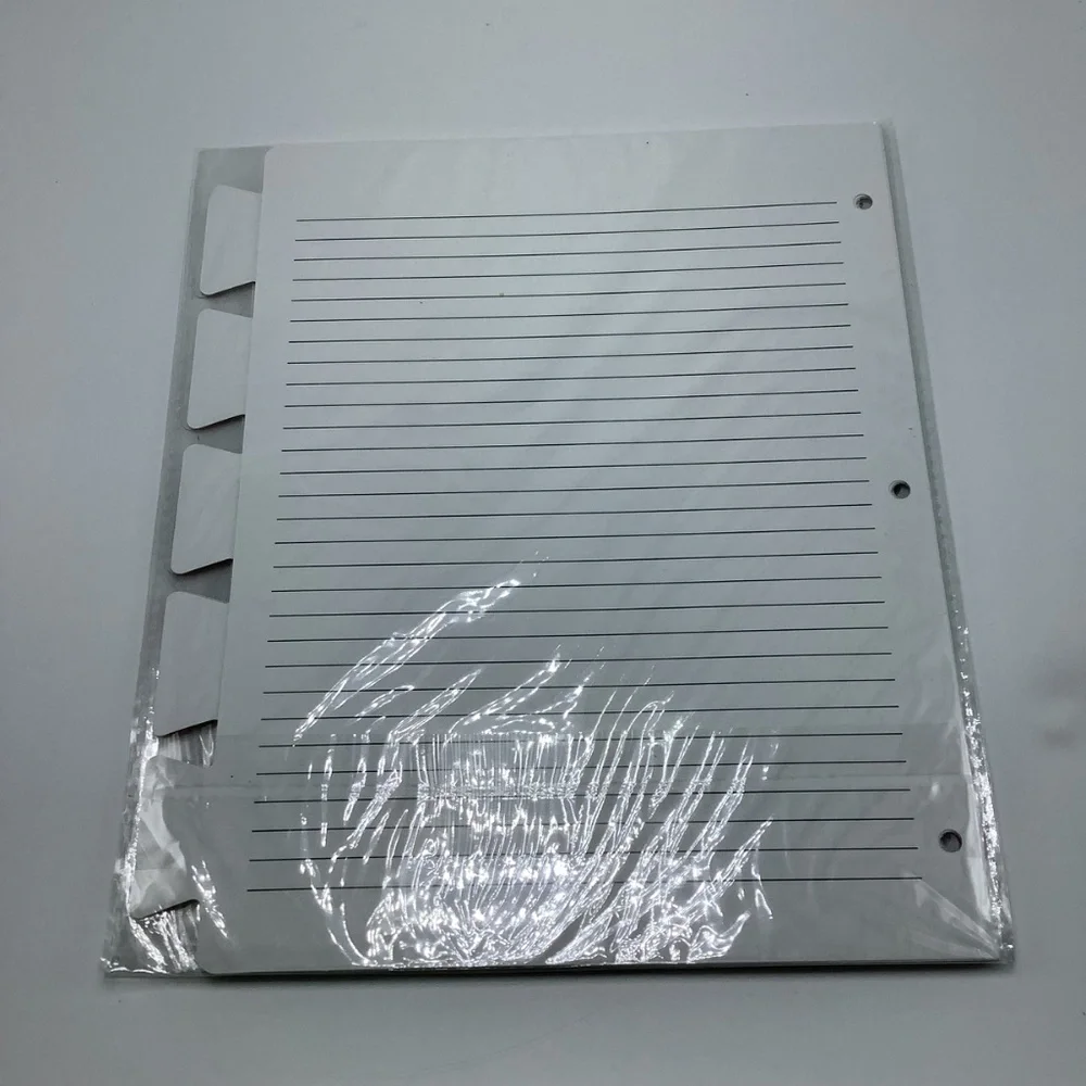 5 Y Yoma Colored 3 Ring‎ Binder Dividers w/ Tabs Letter Size Decorative